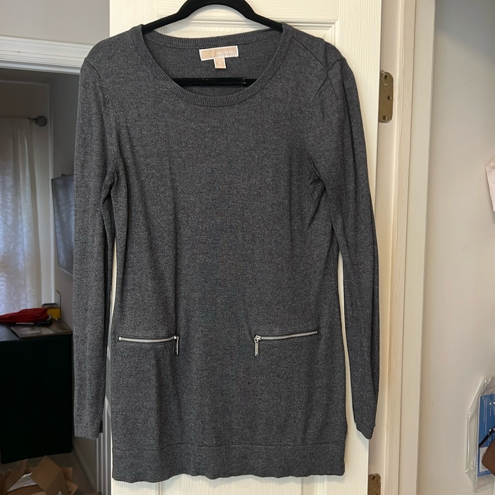 Michael Kors Medium Grey long sweater tunic